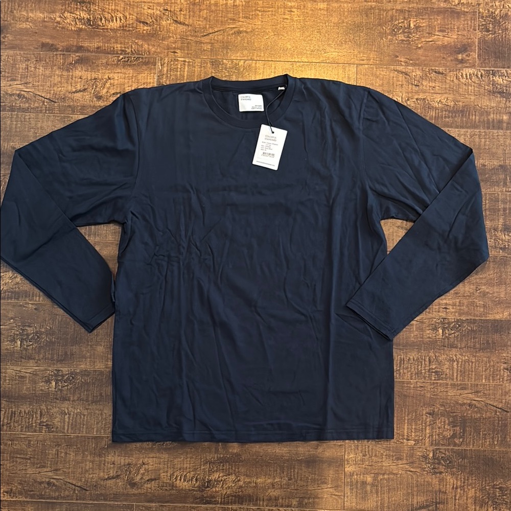 Colorful Standard Men's Navy Long Sleeve Shirt - men XL
